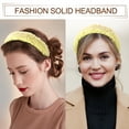 thumbnail image 2 of Unique Bargains Fluffy Fuzzy Headband Solid Color Hair Band for Women Soft Lambswool Hairband Yellow, 2 of 7