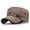 Brown, variant on ZJXFGS Cadet Hat Military Hats For Men Unisex Cadet Cap Washed Cotton Vintage Corps Hat Flat Top Cap For Men Women Military Cap Beige A