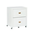 thumbnail image 5 of Linon Lakelyn 2-Drawer Rolling File Cabinet, White Finish, 5 of 17