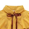 thumbnail image 5 of Girls' Striped Ruffled Shirt Long Sleeve Collared Cute Bow Blouse Casual Spring Summer Top for Playdates & School (2-12 Years), 5 of 5