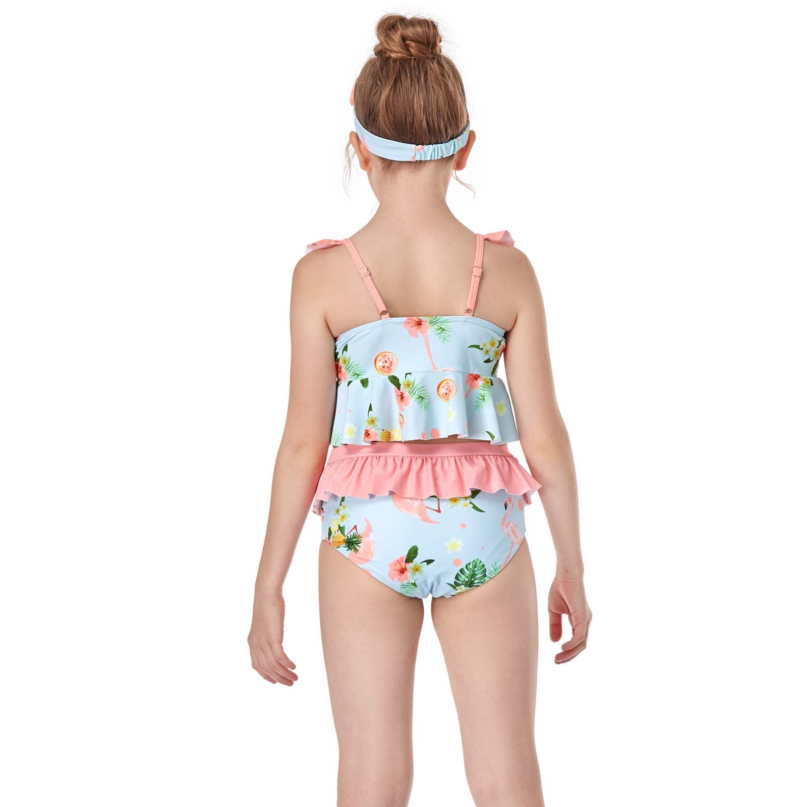 Dvkptbk Baby Girl Bathing Suit Toddler Girls Two Piece Swimsuit Bikini Bottoms Swimming Suit Summer Beach Wear Baby Beach Essentials Summer Savings Clearance Walmart