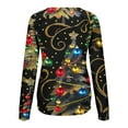 thumbnail image 4 of JingHai Ugly Christmas Sweatshirts Women Christmas Sweater Xmas Tree Sequin Top Winter Crewneck Family Holiday Outfits-Multicolor L, 4 of 5