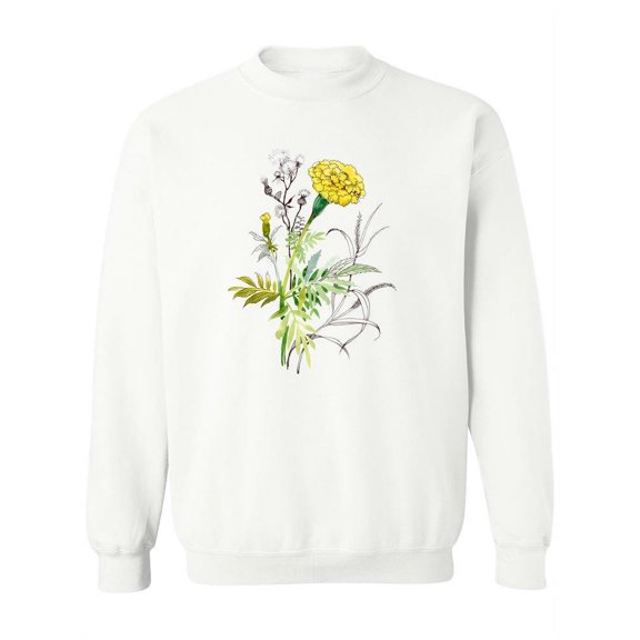 Marigolds Watercolor Style Sweatshirt Women -Image by Shutterstock, Female XX-Large
