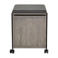 thumbnail image 4 of Unique Furniture 2 Drawer Mobile Pedestal with Black Seat in Gray Ash, 4 of 5