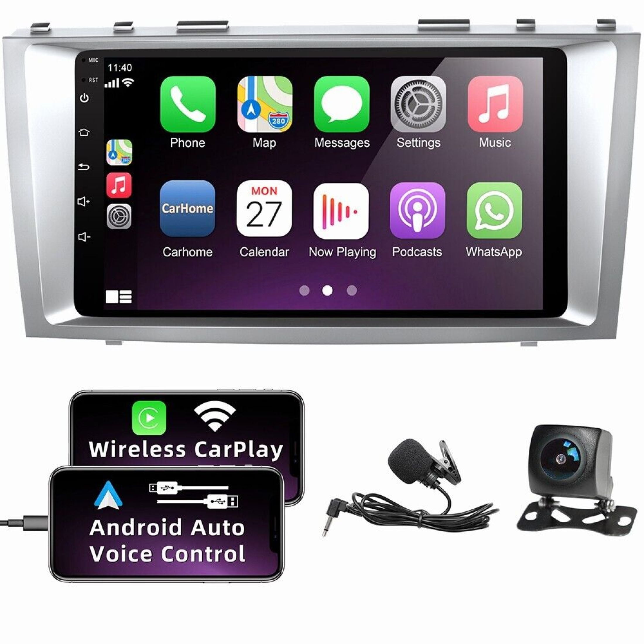 2+32G Android Car Stereo with Apple Carplay for Toyota Camry 2007