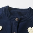 thumbnail image 3 of JIAYUE Boys Girls Tops Heart Pattern Knit Cardigan Round Neck Button Front For Children Modern Spring Wear, 3 of 8