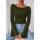 thumbnail image 5 of Remera PRETTYGARDEN Otoño 2025 Crop Top Cuello Barco Manga Campana XS, 5 of 8