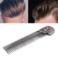 thumbnail image 4 of Pocket Comb, Prevent Static Smoothing Teeth Exquisite Zinc Alloy Pocket Hair Comb Skull Pattern  For Daily Use Gold,Silver,Black, 4 of 8