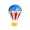 Blue, variant on GROWTH TANK Hot Air Balloon Ornament Artwork Scene Layout Backdrop for Centerpieces Tabletop Pink