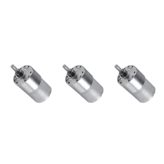 Youkk Powerful 37GB-3530 12V DC High Electric Gear Box Motor Replacement DIY Silver 531RPM 3Set