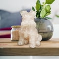 thumbnail image 5 of WLPZXP Schnauzer Figurine Animal Sculpture Tabletop Decor Statue Pet Dog Decoration for Pink, 5 of 9
