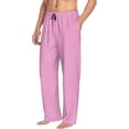 thumbnail image 3 of Kdxio Pink Print Men's Sleep Pajama Pant Lounge Pants with Pockets, 3 of 8