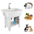 thumbnail image 7 of Wliqien Plastic Laundry Sink, Utility Sink Laundry Tub, Portable Hand Wash Station, Outdoor Sink with Hose Hook Up, Freestanding Laundry Sink with Removable Washboard, for Washing Room, Backyard, 7 of 7