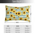 thumbnail image 2 of Kdxio Cotton Pillow Cases 16"x24" Pillowcases,Soft and Breathable Bedroom Pillow Cases-Blue White Striped Sunflower A-No Pillow Core, 2 of 5