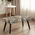 thumbnail image 2 of Jiueut Leopard Tropical Flower Leaf Print Dining Bench Slipcover, Breathable Bench Seat Protector Cover with Elastic Band Dustproof Rectangle Seat Cushion Long Chair Cover for Home Hotel, 2 of 7