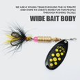 thumbnail image 3 of Señuelo de Pesca giratorio de 1/2 piezas, cebo duro de Metal con lentejuelas, anzuelos de pluma, 3,5g/4,5g/7g/9g/12g, 3 of 4