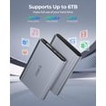 thumbnail image 4 of Carcasa de disco duro ORICO USB C de aluminio para SSD SATA de 2,5 pulgadas, 4 of 8