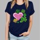thumbnail image 5 of Camisetas de Manga Corta para las Mujeres de Moda Imprimir Cuello Redondo Camiseta, Mezcla de Poliéster Ligero para Primavera Verano Otoño, 5 of 8