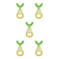 thumbnail image 3 of Seitruly Cepillos de de silicona en forma de U de 2 a 6 años, cepillos de limpieza de extraíbles, suministro de salud para el cuidado de Amarillo 5piezas Seitruly CBP192012, 3 of 4