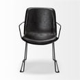 thumbnail image 4 of Pemberly Row Black Faux-Leather Dining Chair with Black Iron Frame, 4 of 8