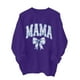 thumbnail image 4 of Penkiiy Mujeres de manga larga Mama Sweatshirts de cuello redondo Suéter suelto blusa ligera Tops L Púrpura, 4 of 7