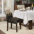 thumbnail image 6 of Dining Room Chair Covers Set of 6, Stretch Parsons Chair Slipcovers Universal Removable Washable Chair Seat Covers Protector for Dining Room, Kitchen, Hotel and Party, Brown Cubes, 6 of 6