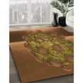 thumbnail image 2 of Ahgly Company Indoor Round Patterned Blood Red Brown Area Rugs, 6' Round, 2 of 6