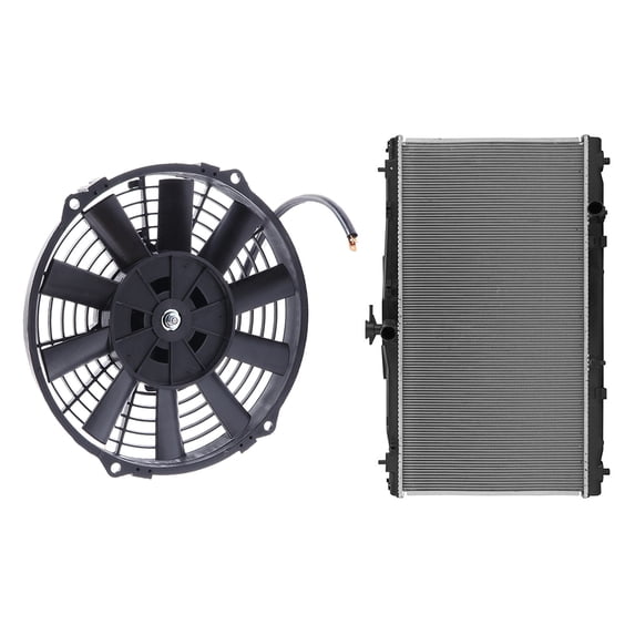 CCIYU 1Pc Radiator Cooling Fan and 1Pc Radiator Component Replacement Applicable for 2012-2017 for Toyota Camry Avalon