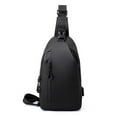 thumbnail image 1 of Bolso de cuero para hombre, bolso de pecho para motocicleta, bolso de pecho de tendencia, bolso de pecho para hombre, 1 of 6