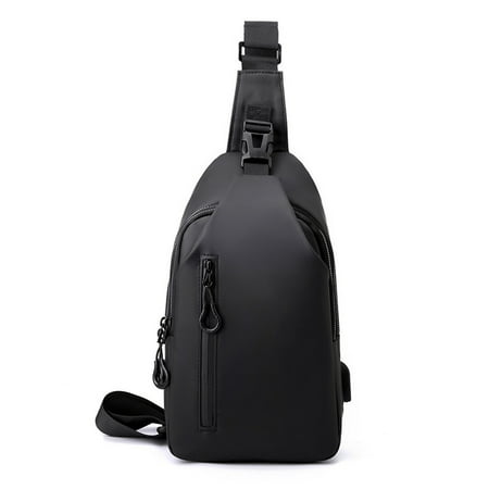 Wamans Sling Bag for Men Leather Bra Bag Men s-Body Motorcycle Chest Bag Trend-Body Bag Men s Chest Bag Clearance Items