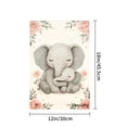 thumbnail image 4 of Amhnf Cute Elephant Mother And Baby With Roses Garden Flag For Home Outdoor Garden Yard Decor 12x18 inch, 4 of 5