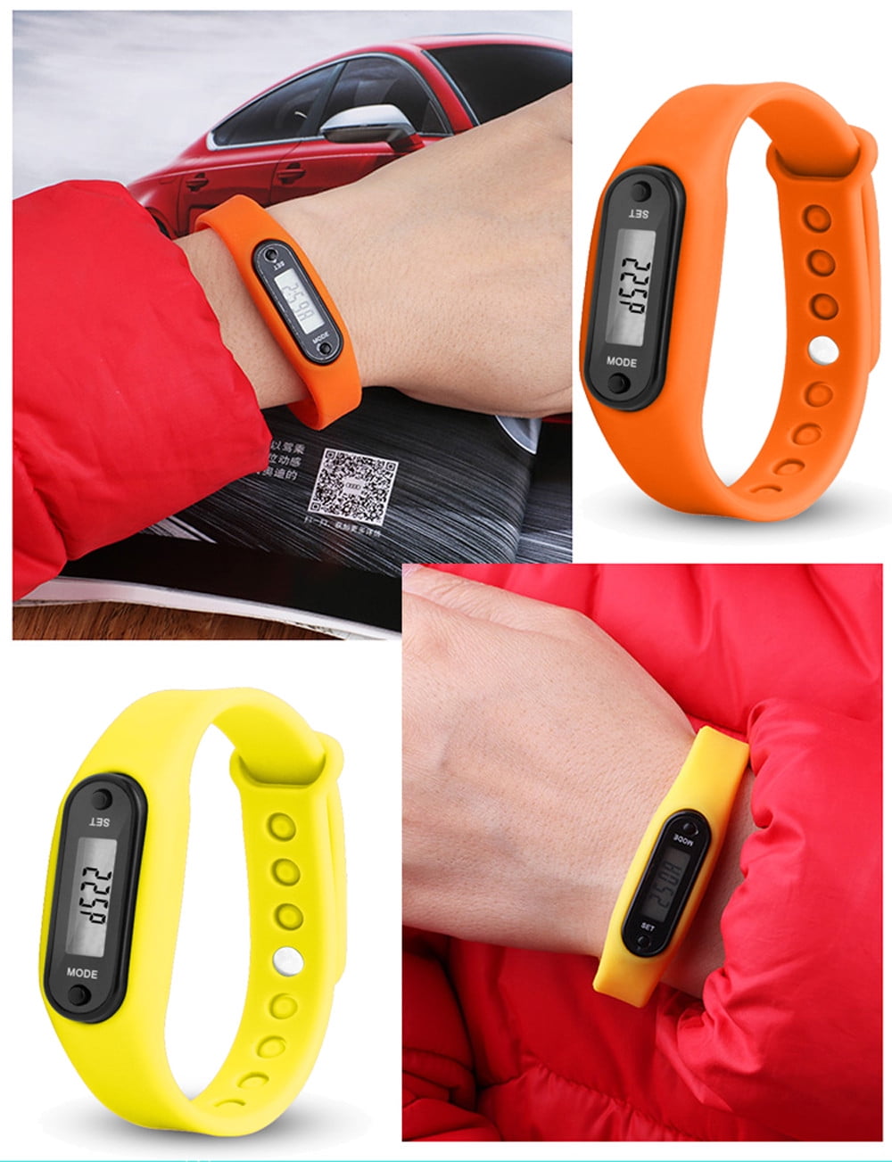 Step Counter Watch Clearance! Pedometer Simple Step Counter, Compact Precision Pedometer for Walking Running Step, Tracker Removable Clip and Lanyard Accurate Pedometers for Steps for Men Women