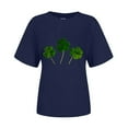 thumbnail image 4 of LSLJS T-Shirt à Col Rond de la Saint-Patrick à Imprimé Quatre Feuilles à Manches Courtes Décontracté Ample Haut à Manches Courtes Haut/chemise à Manches Courtes à Col Rond, Cadeaux pour Femmes, 4 of 4