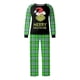 thumbnail image 2 of Conjuntos de pijamas navideños familiares a juego Grinch 2024, pijama de Grinch con parte superior y pantalones de pijama a cuadros, pijama de Grinch para niños y adultos para la familia, Mujer XXXL, 2 of 4