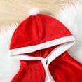 thumbnail image 6 of Odeerbi Christmas Dresses For Girls Autumn Winter Sleeveless Children's Dress Set Hooded Cloak Dress Two-piece Set Red, 6 of 9