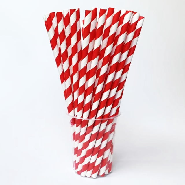Pajita de papel desechable, biodegradable, original, apta para uso alimentario, para niños