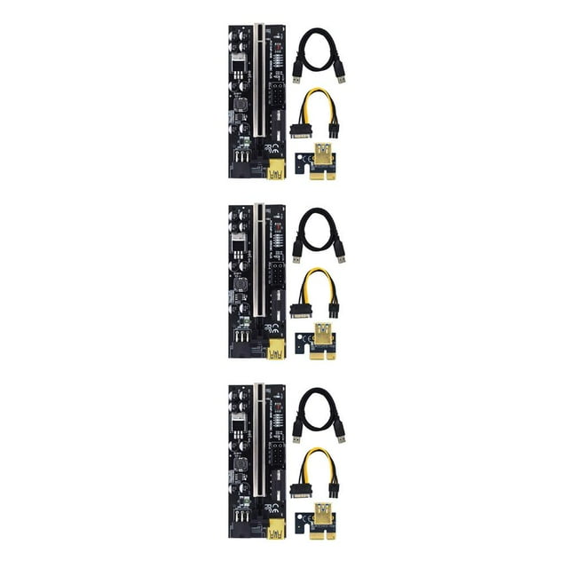 ZheElen PCI-E 1x to 6x Exender Board USB Card Module Portable Desktop PC Motherboard Adapter Component Equipment Accessories Type 2 3Set