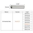 thumbnail image 2 of 8x20mm Dowel Pins, 5 Pack Round Head Flat Chamfered End Dowel Pin, 2 of 6