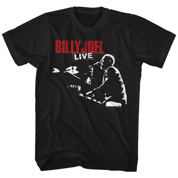 Billy Joel 81 Tour Black Adult T-Shirt 4Xlt