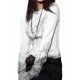 thumbnail image 2 of Camisetas Gráficas para Mujeres, Adolescentes, Estética Grunge, Gótica, Y2k, Básica, de Punto, Larga, Otoño. XL, 2 of 8