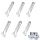 thumbnail image 1 of Paquete de 6 pinzas para hielo con forma de cubo de azúcar de 4,3", pinzas de acero inoxidable para servir aperitivos en miniatura para bufés, cafeterías, fiestas de té y postres, 1 of 5