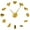 Gold, variant on Pug Dog Frameless Wall Clock Stickers, DIY Modern Decorative Clocks for Living Room, Bedroom, Office - Easy to Install, Large 3D Clock Design (Gold,27in)