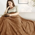 thumbnail image 4 of Whale Flotilla Knit Throw Blanket for Couch, Soft Fuzzy Decorative Knitted Blanket for Sofa Bed, Lightweight Cozy Warm Throws, 50x60 Inch, Brown, 4 of 8