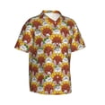 thumbnail image 2 of Fotbe Cartoon Sunflowers Hawaiian Shirt for Men Unisex Summer Beach Casual Short Sleeve Cotton Linen Button Down Shirts-Small, 2 of 9