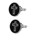 thumbnail image 3 of Eease Men's Cross Cufflinks - Black Gift, 3 of 4