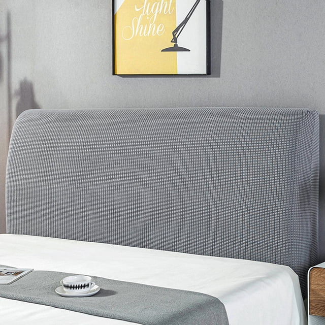 Funda elástica para cabecera de cama, funda para cabecera de jacquard cuadrada pequeña, funda para cabecera de cama a prueba de polvo para dormitorio, cabecera de cama a prueba de suciedad