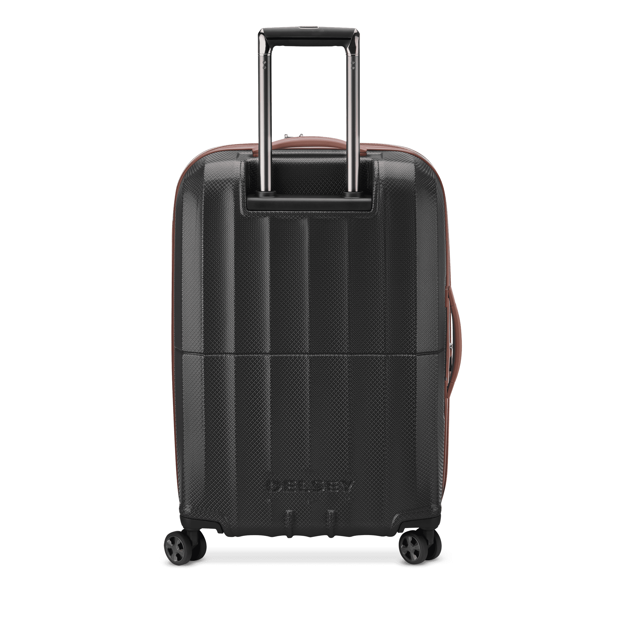 DELSEY PARIS Carrousel 24" Medium Checked Hardside Expandable Spinner Luggage, Black