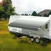 Hex Autoparts 18' Feet RV Camper Trailer Awning Fabric Gray Fade (Real Fabric Width 17'2")