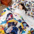 thumbnail image 4 of Manfei Child Teens Cute Animal Dog Bedding Comforter Set 7-Piece,Flying Butterflies King Bedding Sets,Graffiti Splash Ultra Soft Bed Sheets,Super Cozy Room Decor,Reversible, 4 of 8
