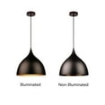 thumbnail image 2 of Chloe Lighting Walter 14" 1-Light Metal Textured Ceiling Fixture in Bronze, 2 of 4